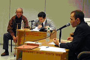 Justo José Tobares (extremo izq. en la imagen), en un momento de su juicio