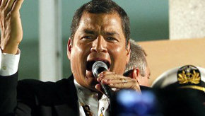 Rafael correa, presidente de Ecuador.