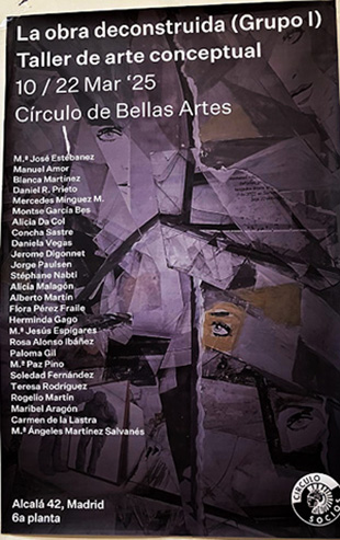 La Obra Deconstruida (Grupo I). Exposición colectiva del Taller de Arte Conceptual en el Círculo de Bellas Artes