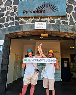 El Palmetum de Santa Cruz de Tenerife, recibe a su visitante 500.000 en la celebración de su décimo aniversario