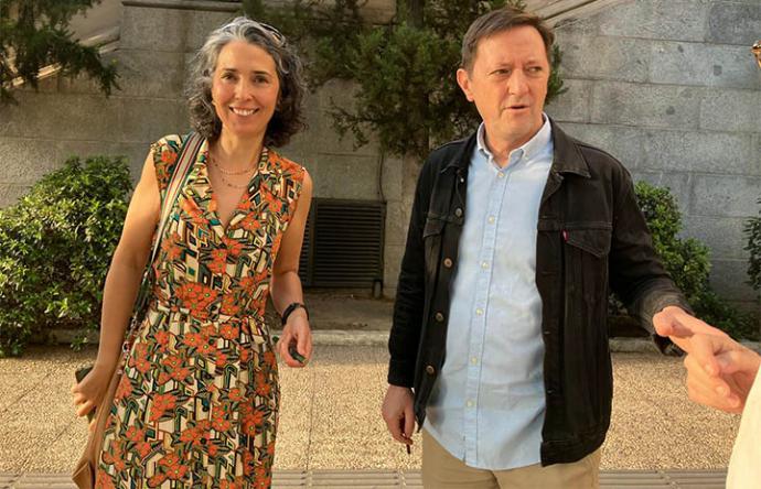 Edurne Portela e Ignacio Pisón, escritores 