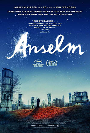 'Anselm', película documental sobre el artista visual Kiefer, bajo la dirección de Wim Wenders