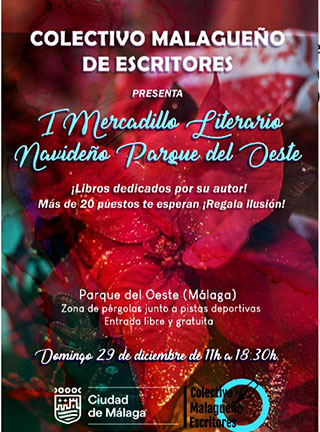 El Colectivo Malagueño de Escritores, en el I Mercadillo Literario Navideño del Parque del Oeste