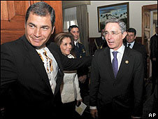 Correa y Uribe se reúnen por primera vez en dos años